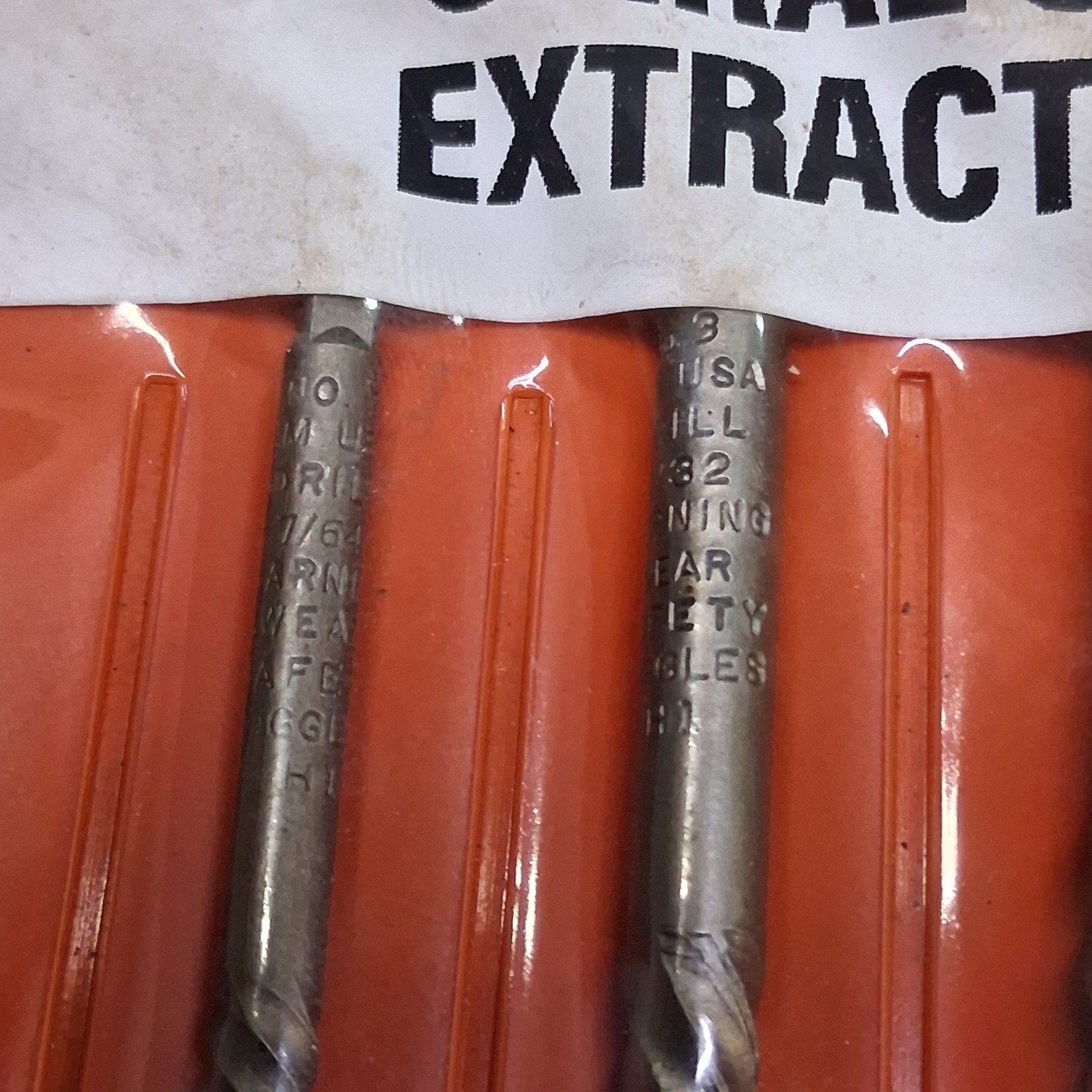 Vintage K-D Tools 2419 Spiral Fluted Twist Bolt Screw Extractor Bit 4-Piece Set