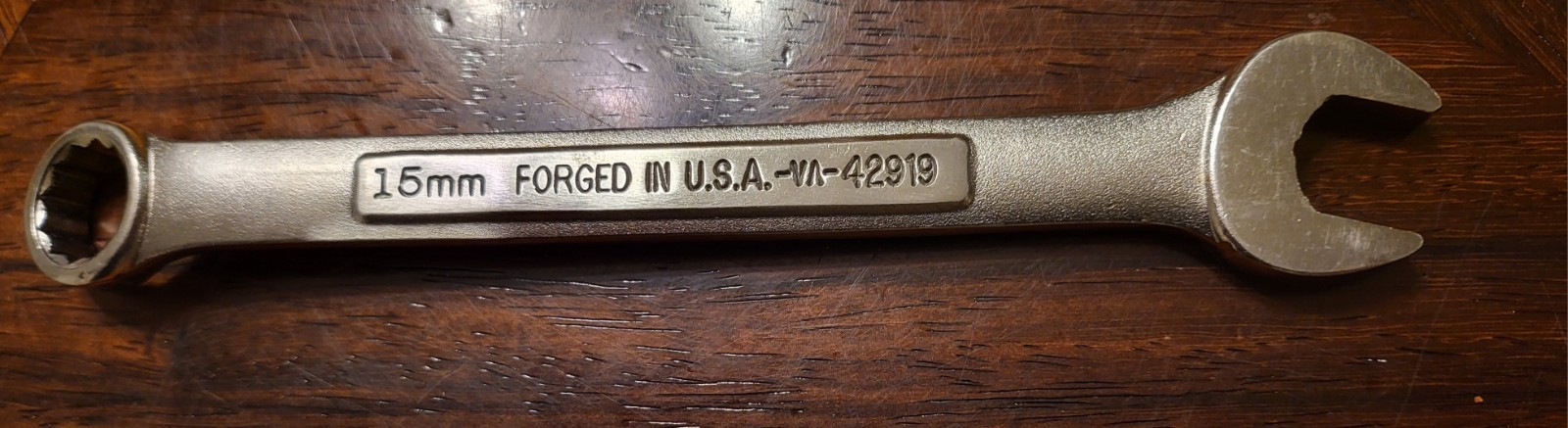 CRAFTSMAN 15mm Metric Combination Wrench 42919 12pt VINTAGE USA Made NOS