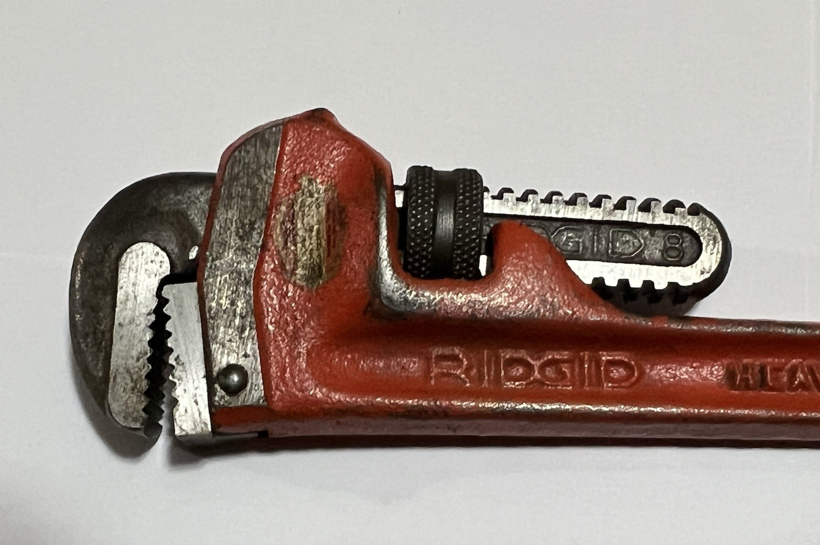 RIDGID Vintage Ridge Tool Co 8″ Heavy Duty Straight Pipe Wrench USA NICE