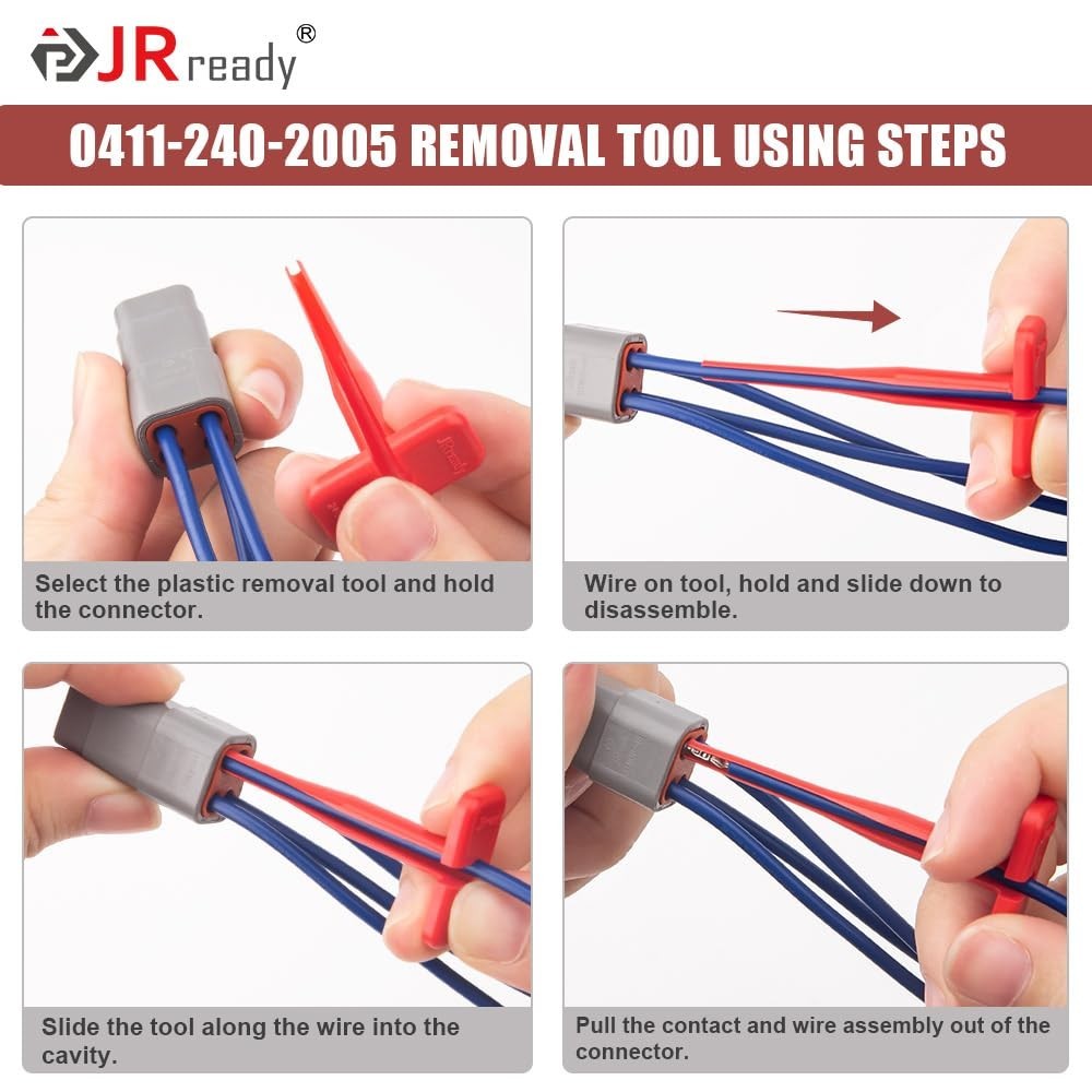 Pin Removal Tool Kit for Deutsch Connectors, 10PCS Pin Extractor Set, Size 20 Co
