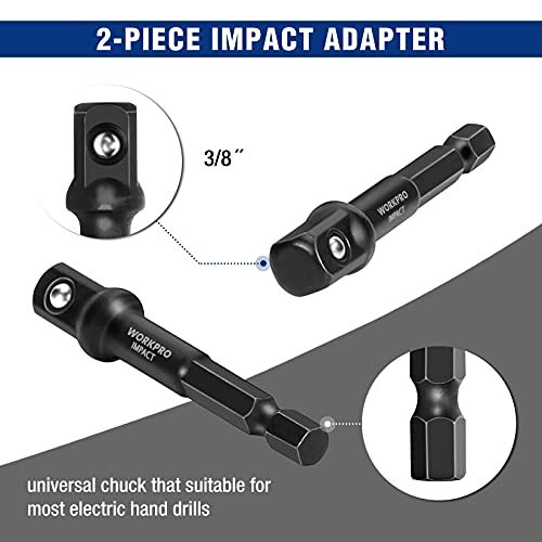 14 Pcs Impact Bolt and Nut Remover Set Nut Extractor for Damaged Bolt Screw