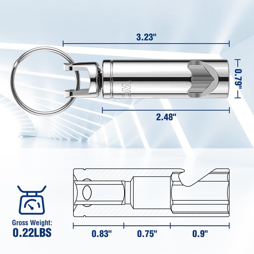 WORKPRO Socket Bottle Opener 3/8″ X14 mm Socket Deep Square Drive Socket 6-Point
