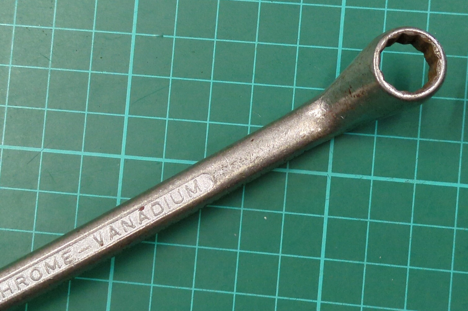 Elora No110, 3/8″ x 7/16″ AF Chrome Vanadium, Offset Ring Spanner, West Germany