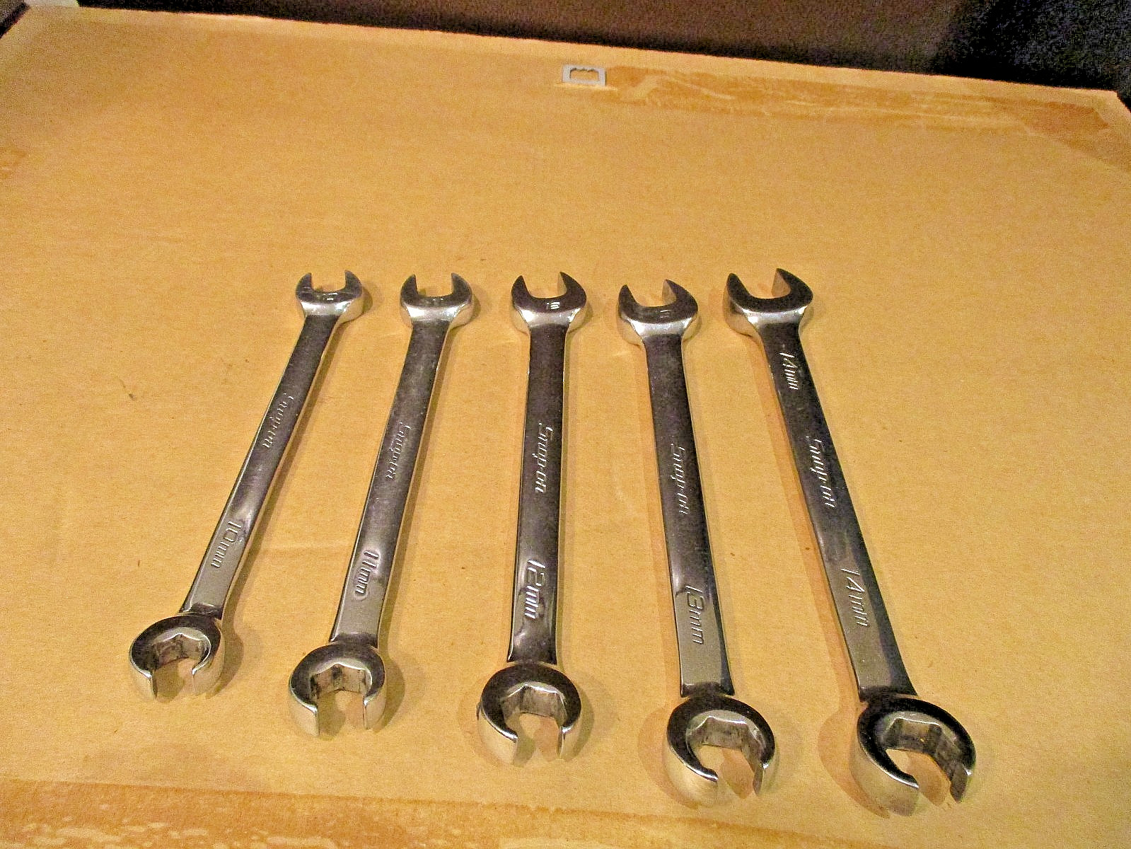 SNAP ON FLARE NUT & OPEN END WRENCH KIT, SIZES 10, 11, 12, 13, 14mm USA