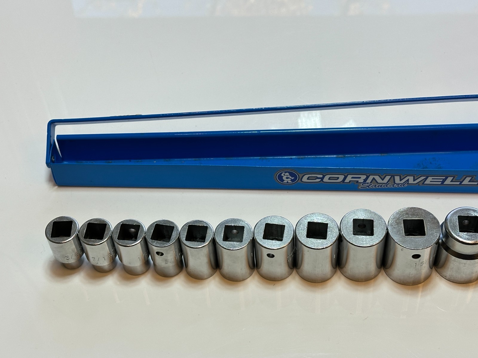 Cornwell Tools USA ST-3215S 1/2” Drive 15pc SAE 3/8 to 1-1/4” Shallow Socket Set