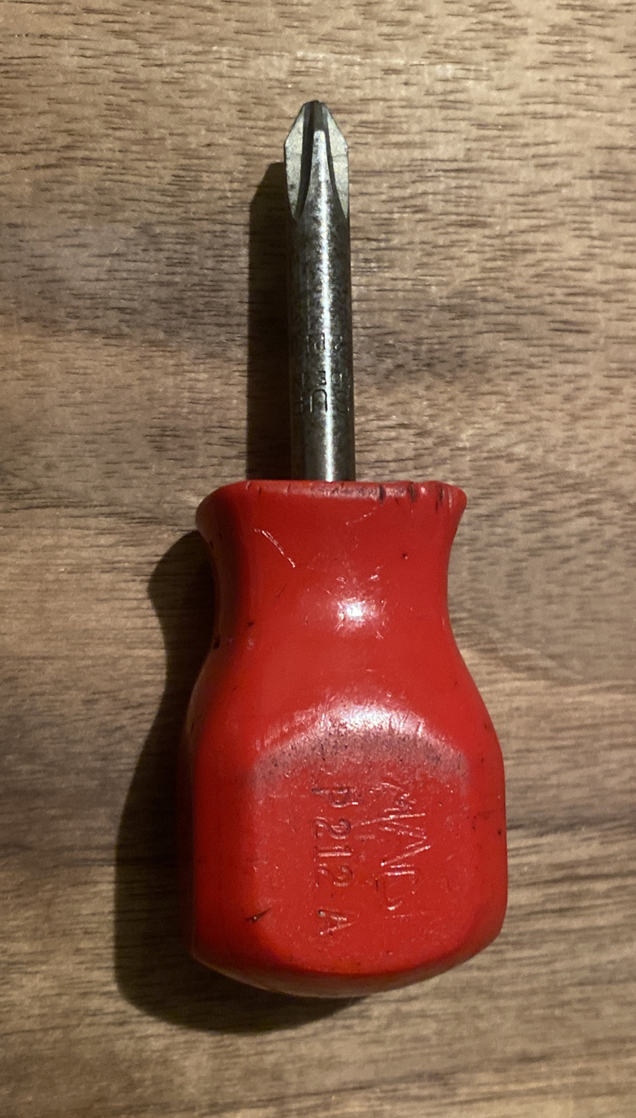 Mac Tools P212A Stubby Phillips Head Screwdriver Red Handle