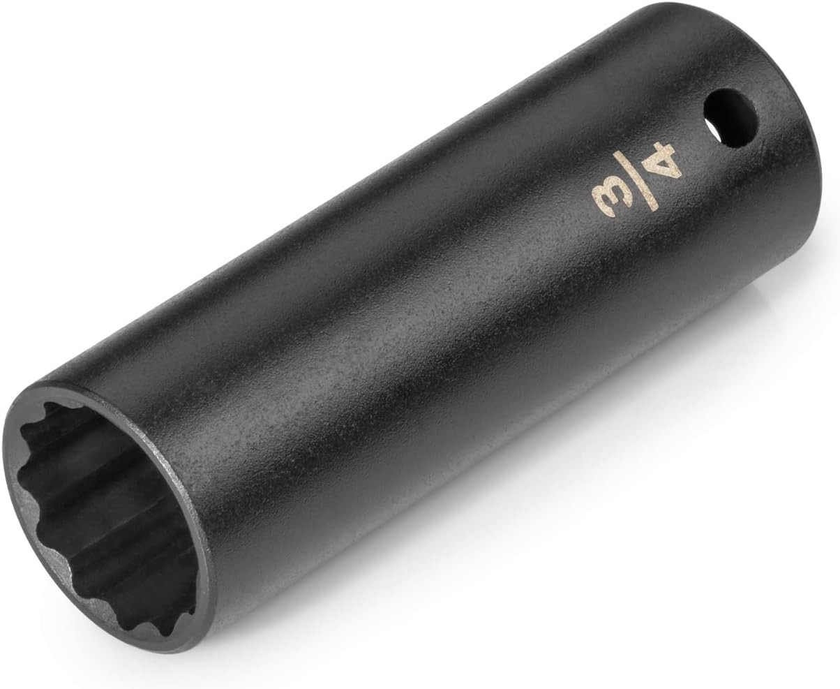1/2 Inch Drive x 3/4 Inch Deep 12-Point Impact Socket |