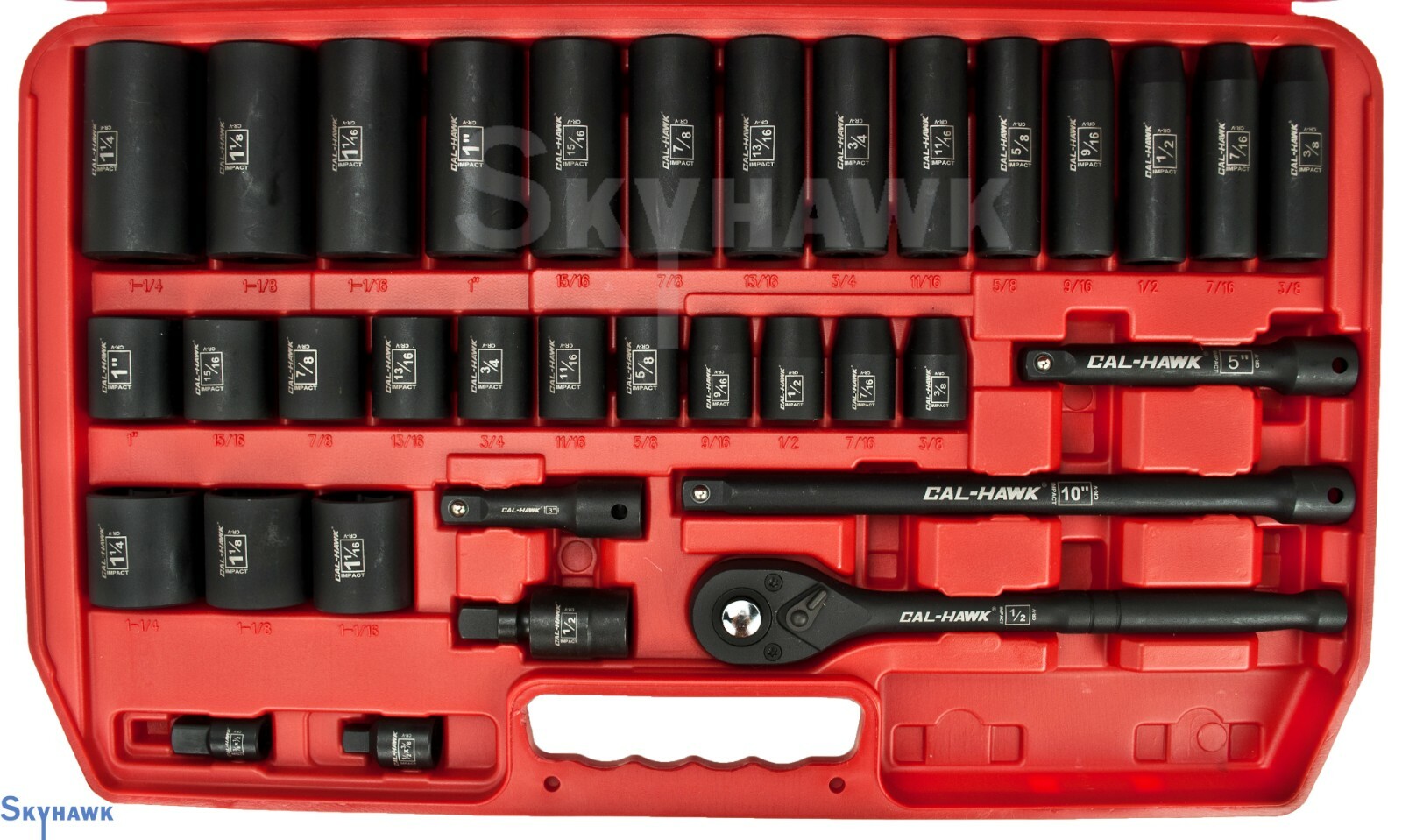 65pc 1/2″ Dr SAE & Metric Deep & Shallow std Impact Socket Adapter Reducer Set