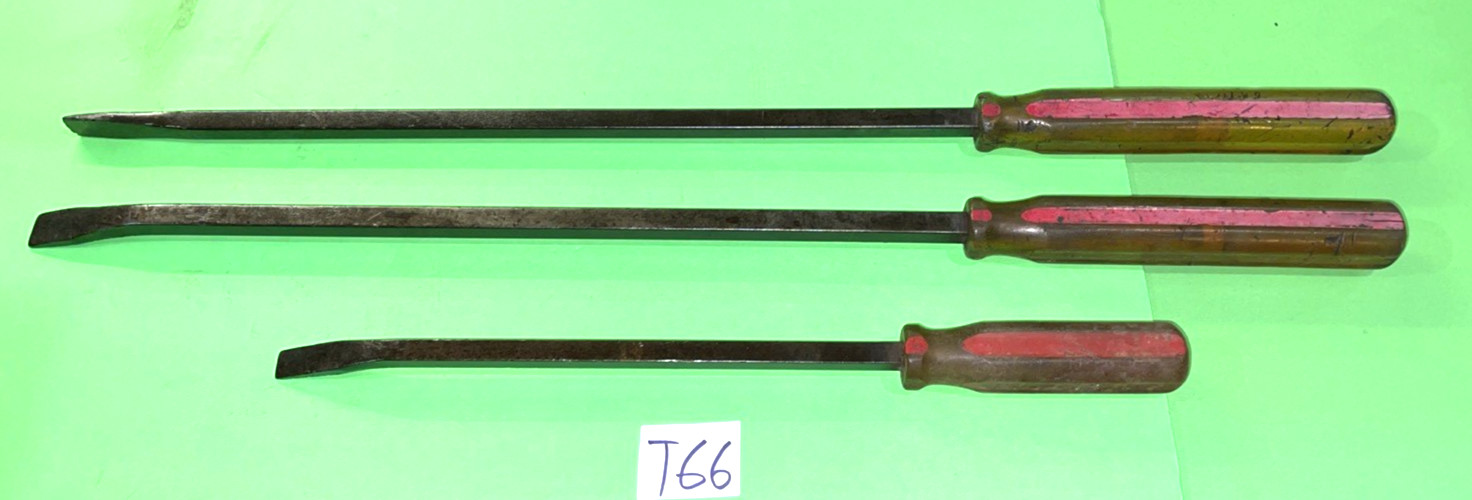 MAC TOOLS 3 PIECE PRY BARS CURVED & STRAIGHT 12 INCH, 19 INCH LENGTH