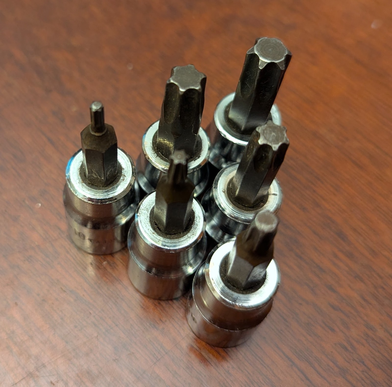 Torx bit set 3/8″ drive Taiwan T10 T15 T27 T40 T45 T50
