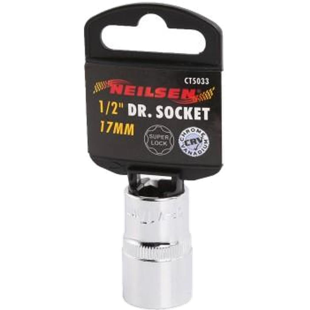 Neilsen 1/2″ Drive Standard Shallow Square Metric Single Socket 17mm