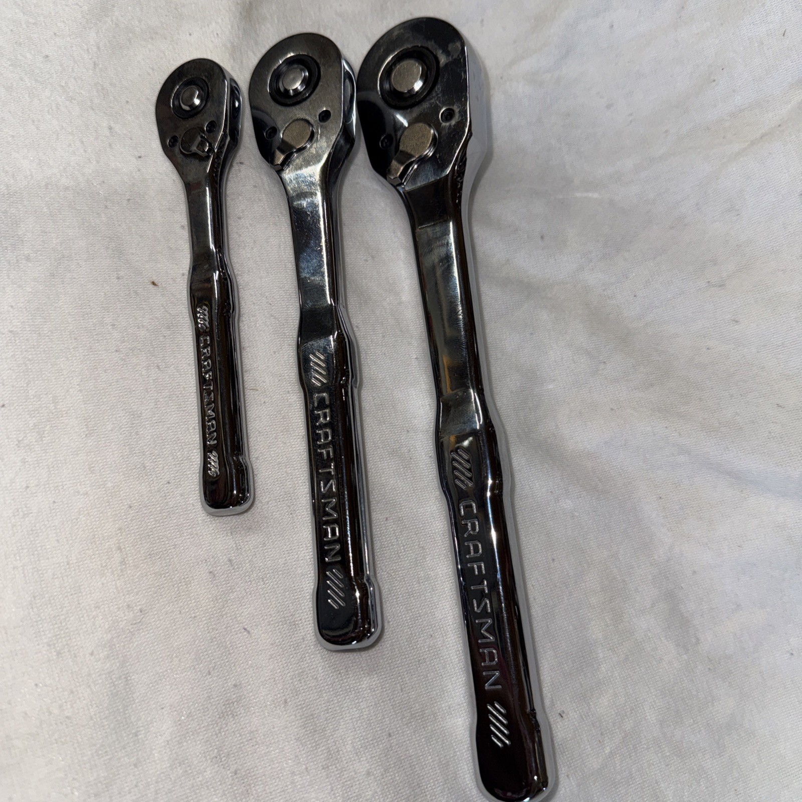 Craftsman Brand New Three-Piece Ratchet Set. 1/2”—3/8”—1/4” Nice Set, Nice Price