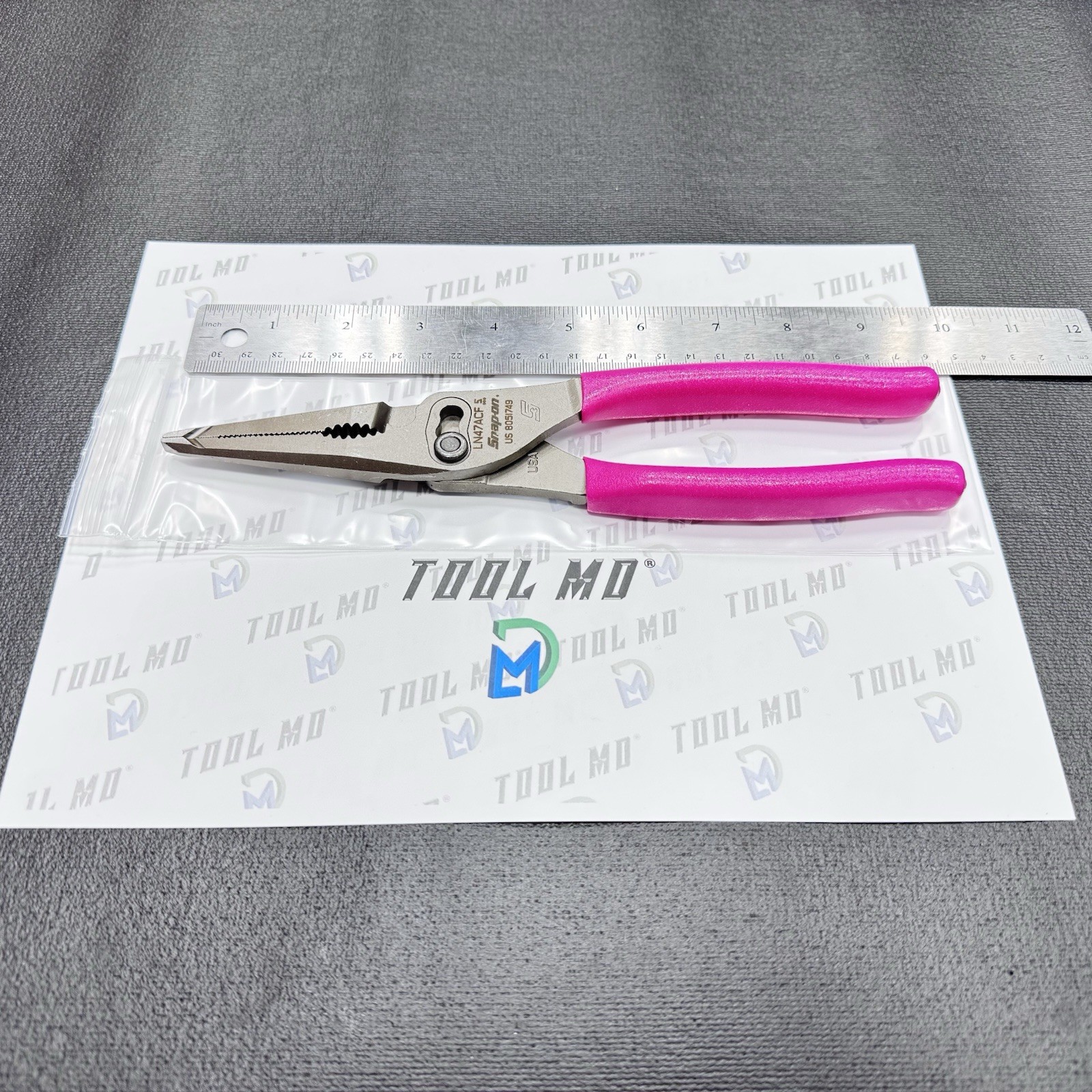 Snap-on Tools ELECTRIC PINK 9″ Talon Grip Long Nose Slip Joint Pliers LN47ACFEP