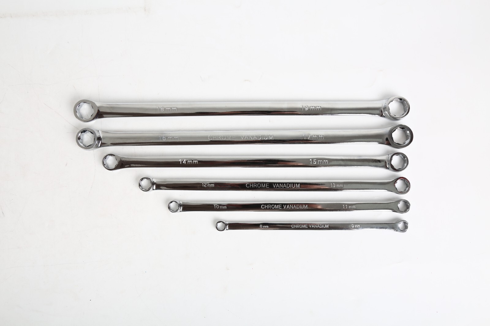 6pc Metric Bolt Extractor Offset Wrench Set 6-Point Box End CRV Bolt Remover Set