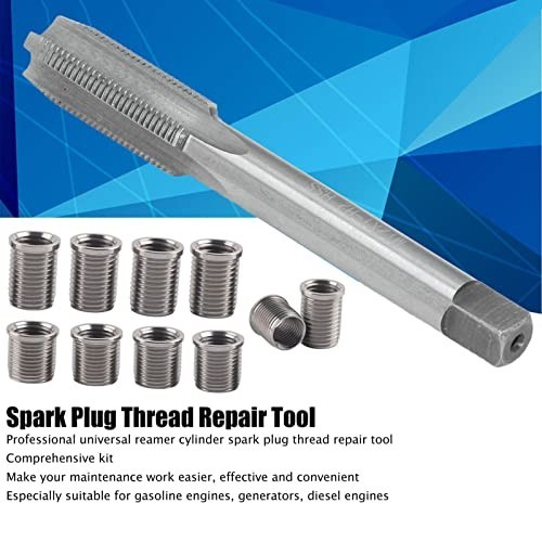 Spark Plug Thread Repair Tool Kit – High Speed Steel Tap with M10 & M12 Inserts