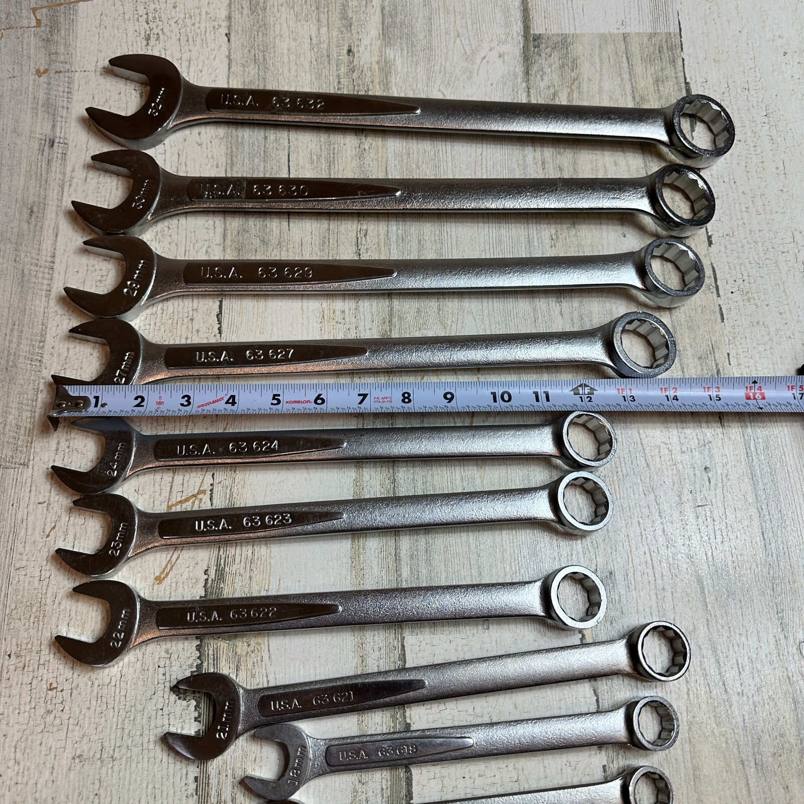 EASCO USA METRIC COMBINATION WRENCH SET 11MM – 32MM 12 POINT (13 WRENCHES)
