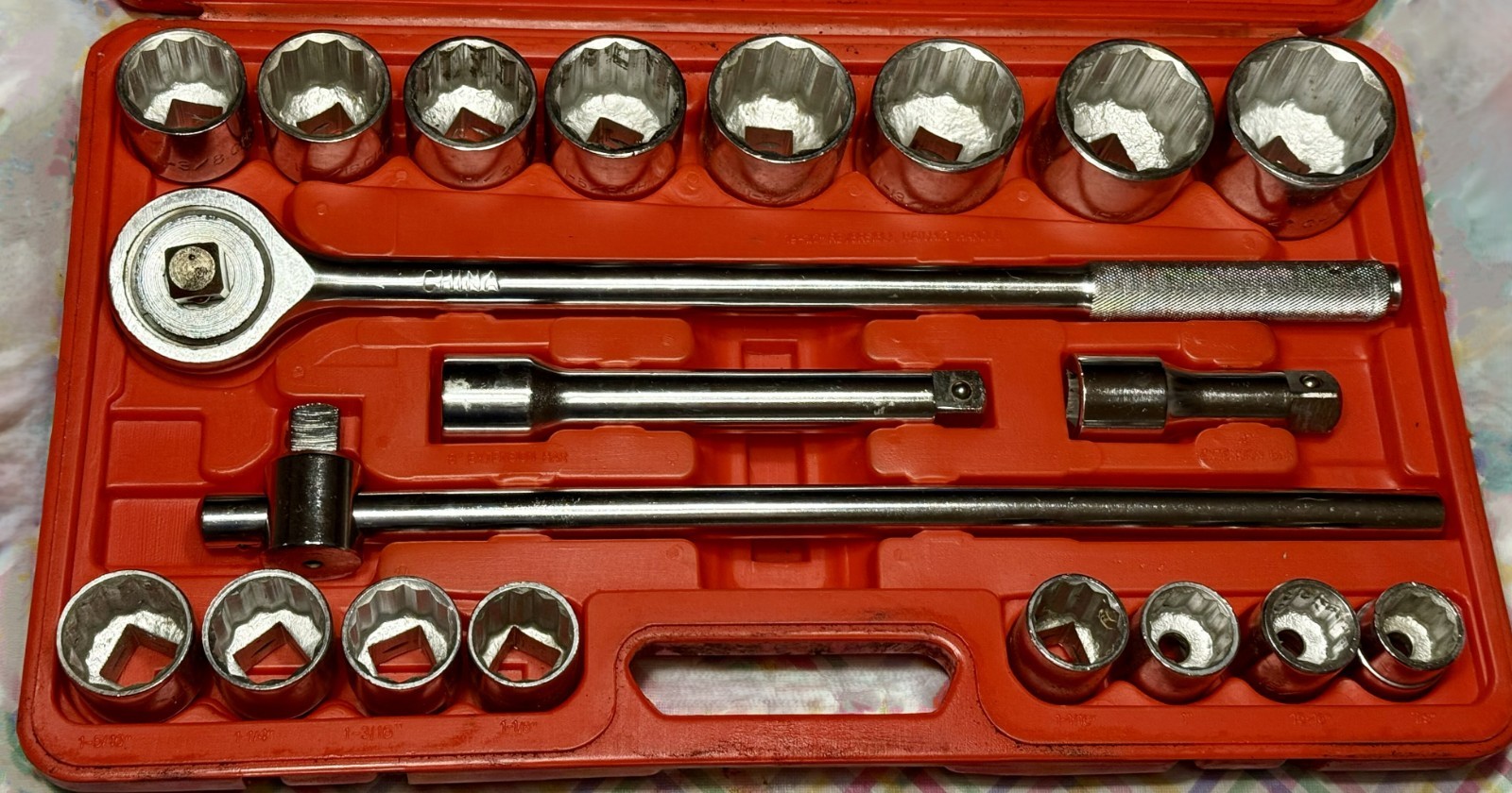21 Piece Heavy Duty Socket Wrench Set 3/4″ Drive 7/8″ – 2″ – Sliding T & Ratchet