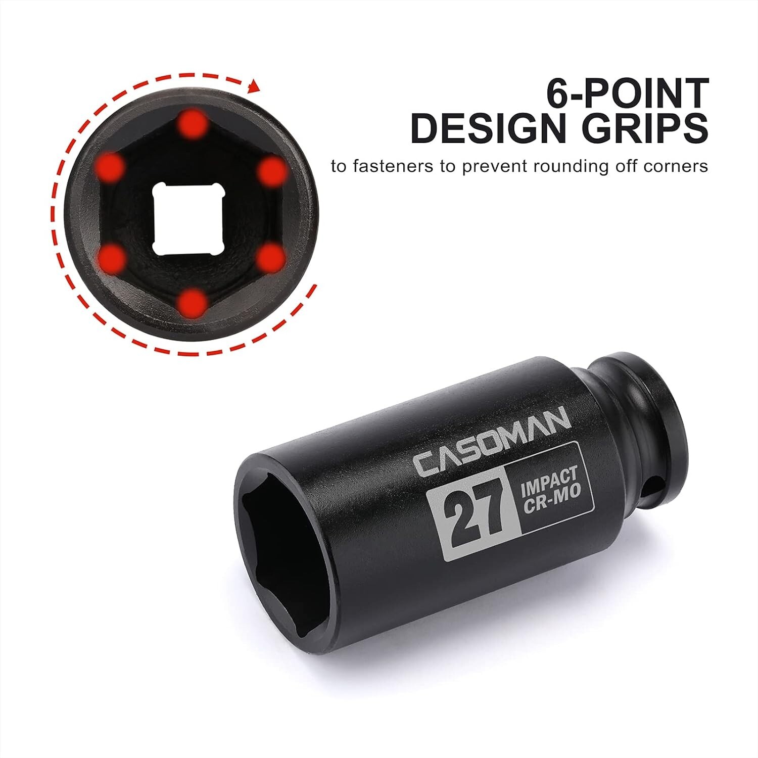 Premium Heavy-Duty 27mm Impact Socket – Effortless Axle Nut Removal