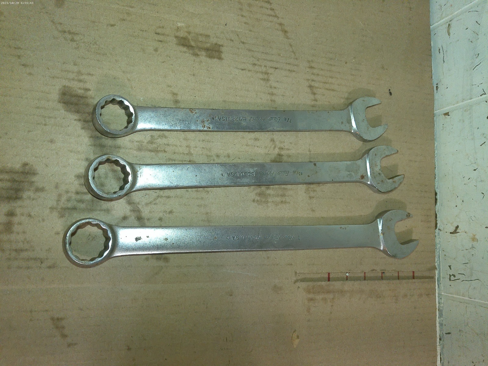 Snap-On»7/8 15/16 OEX30B & Blue Point 1″ B032B Combination Wrenches 12 Point