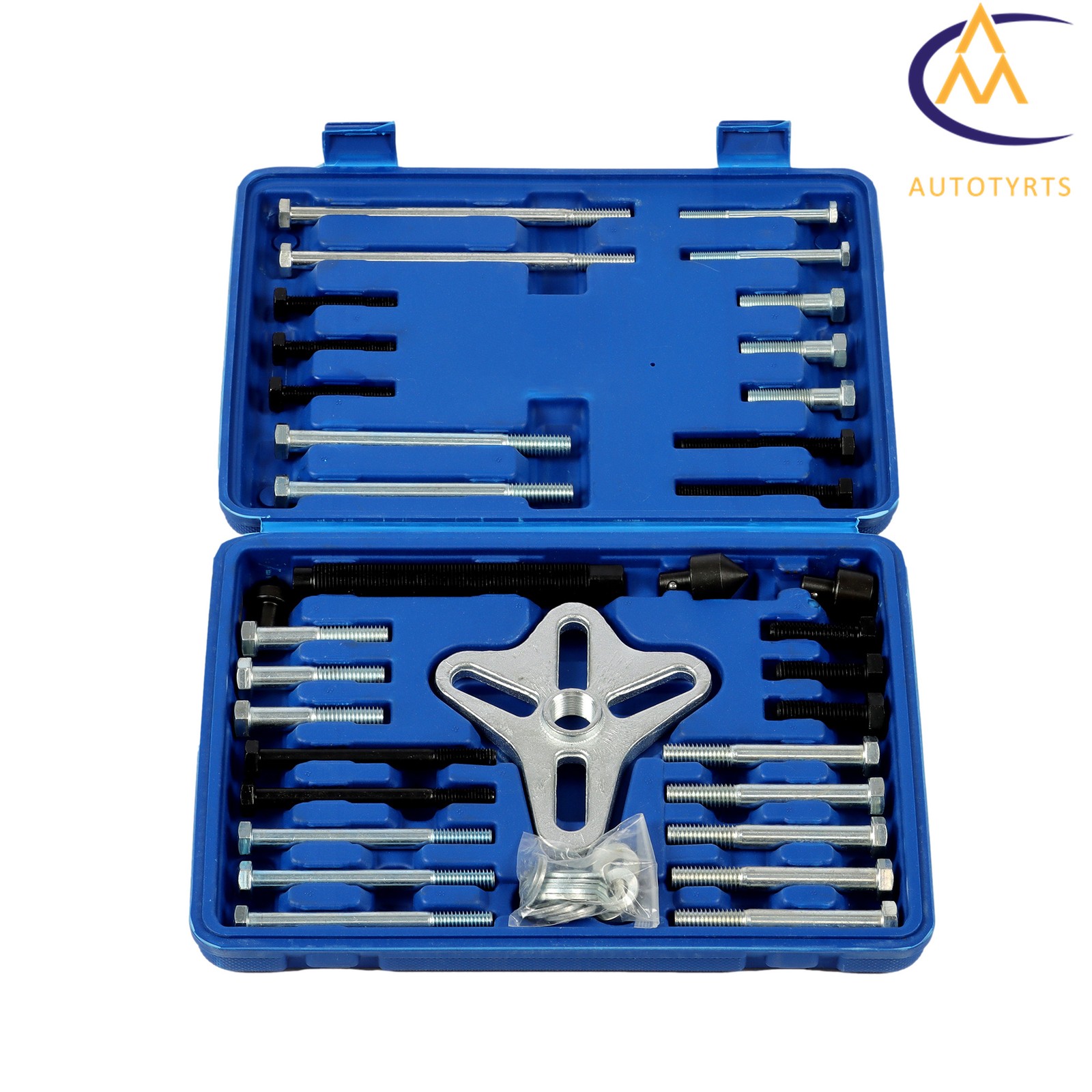 Steering Wheel Crankshaft Pulley Removal Set Harmonic Balancer Puller 46pcs