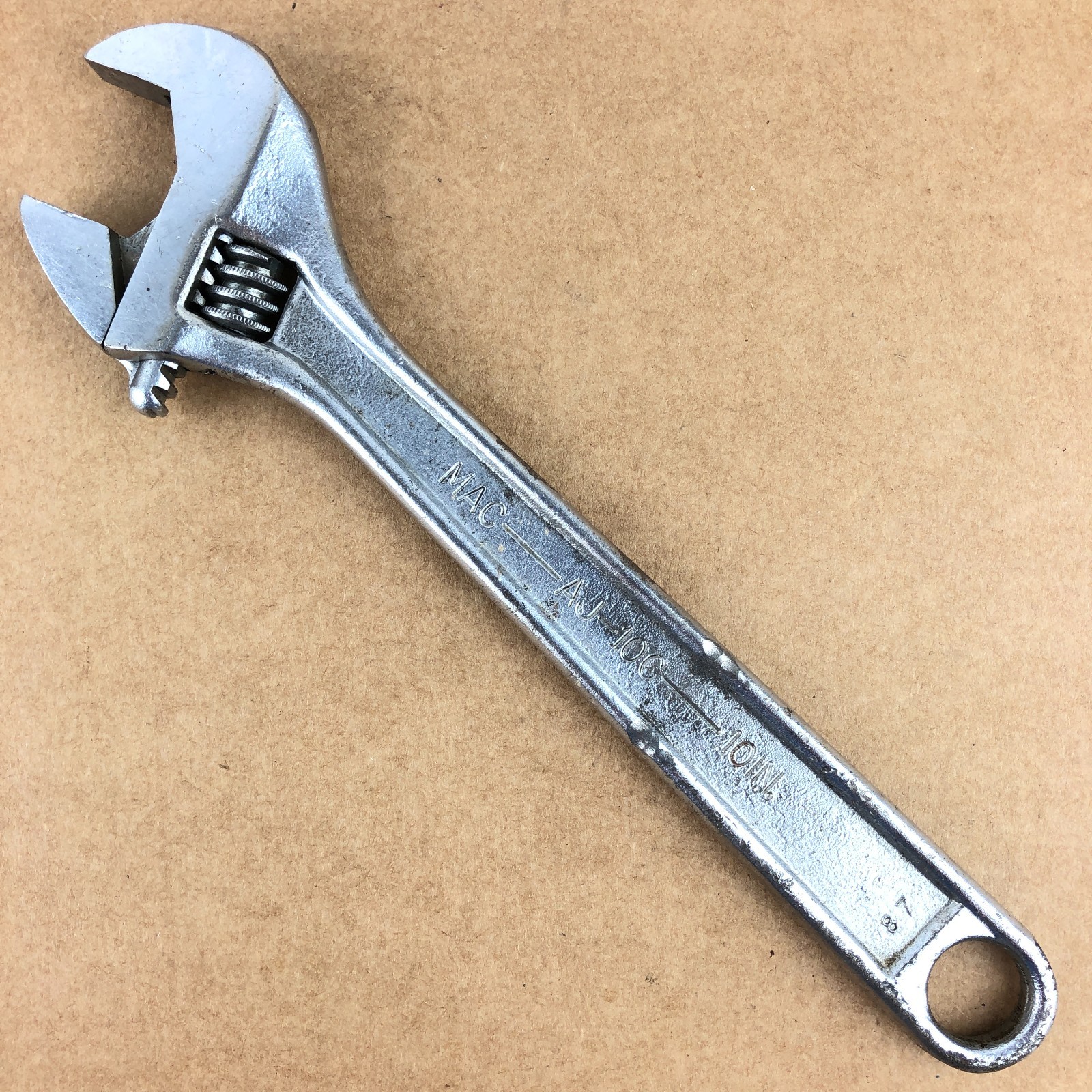 Vintage Mac Tools USA Adjustable Wrench 10 Inch AJ-10C 87