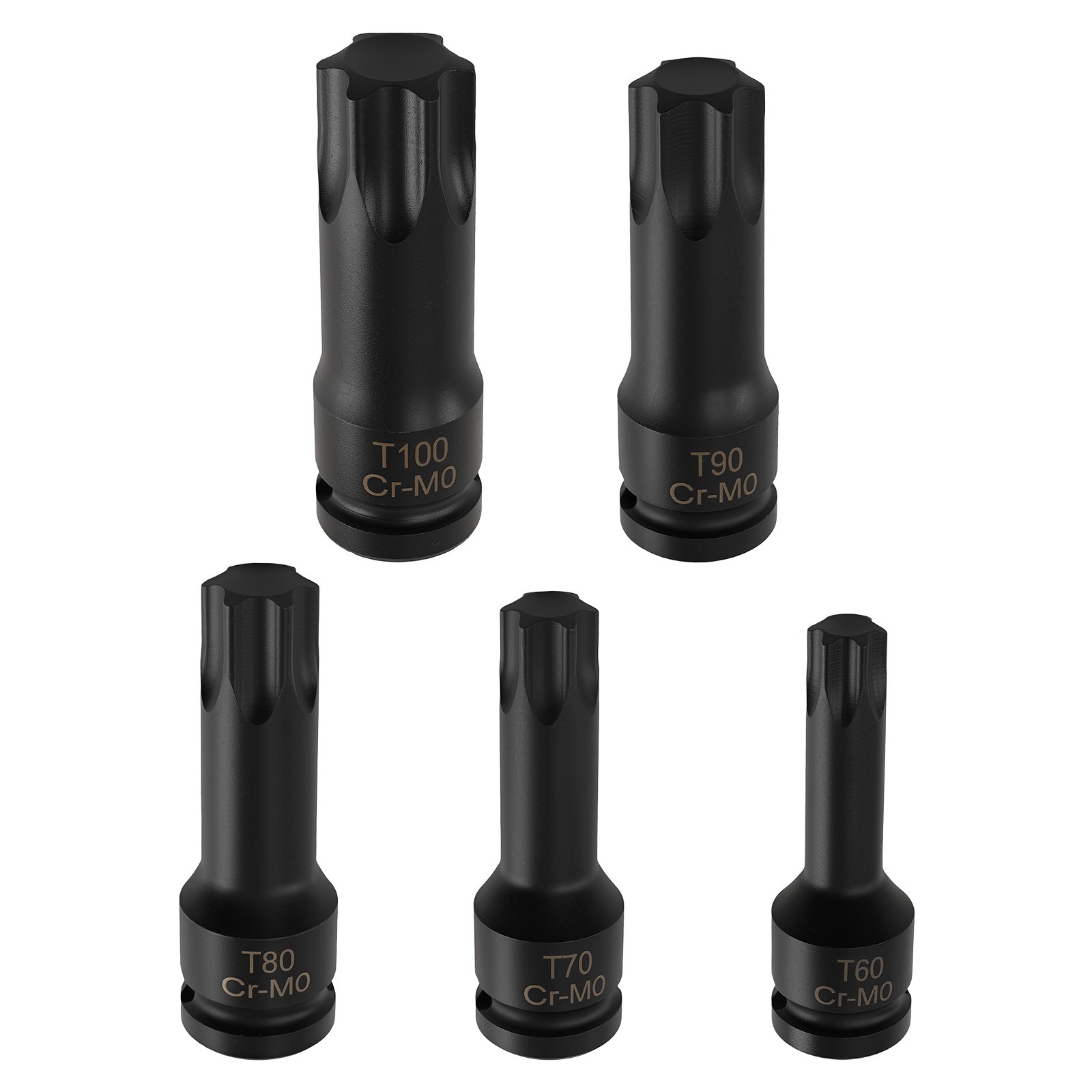 10Pcs T30-T100 1/2 Inch Socket Bits Set Star Drive Impact with Carrying Case