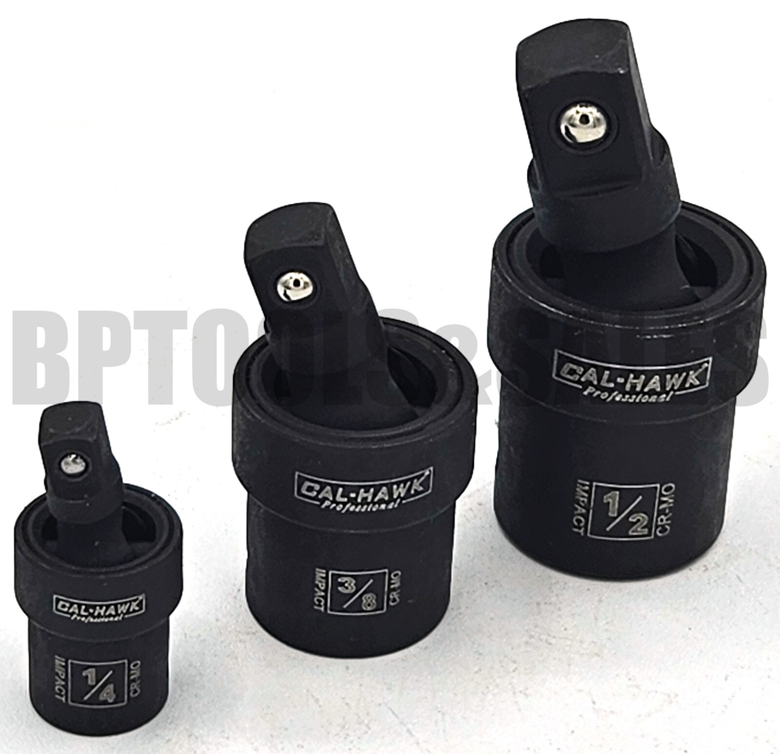 3pc 3/8″ 1/2″ 1/4″ Dr. Impact Universal Joint Swivel Socket Set CR-MO Ball Type
