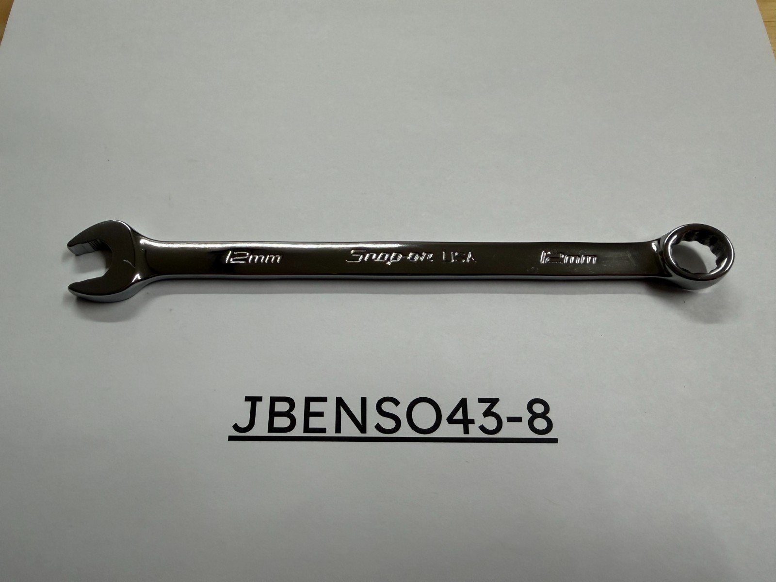 Snap-on Tools USA NEW 12mm Metric Chrome Flank Drive Plus Combo Wrench SOEXM12