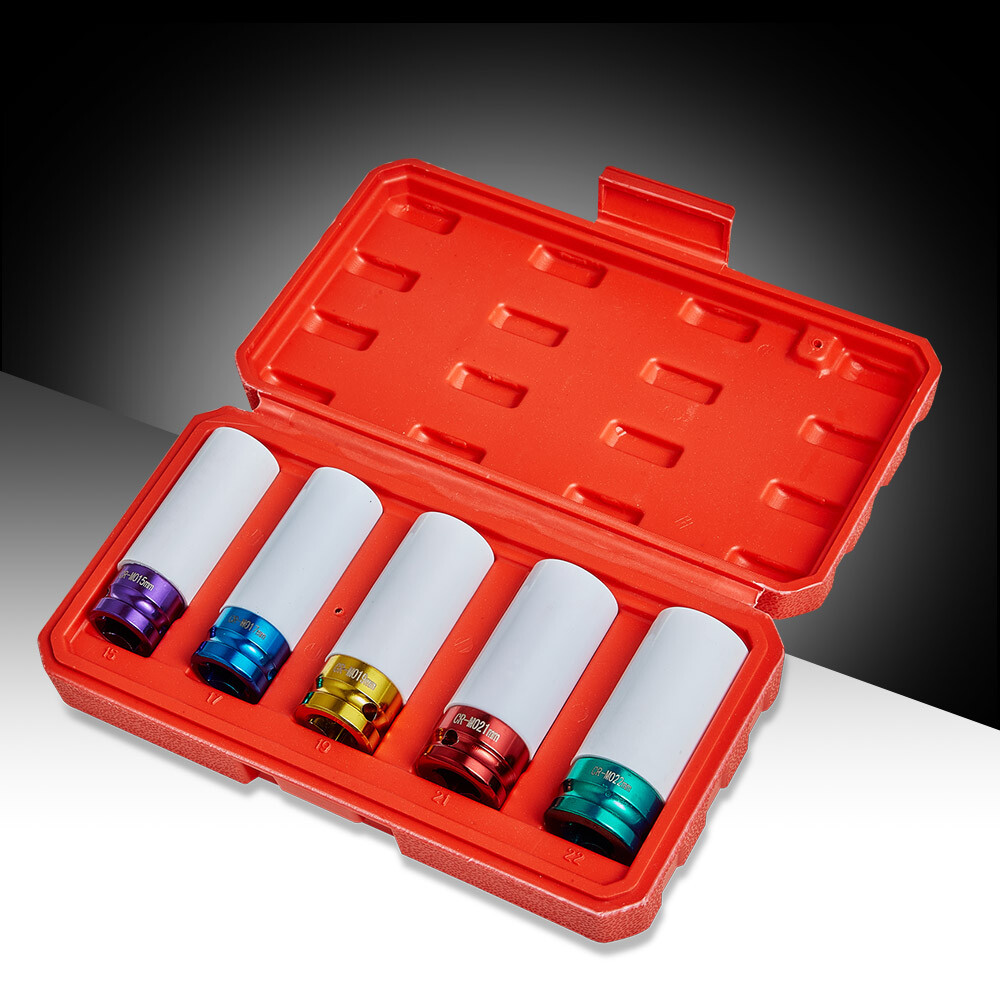 Lug Nut Socket Impact Socket Set Thin Wall Socket Wheel Protector Set 1/2″ 5Pcs