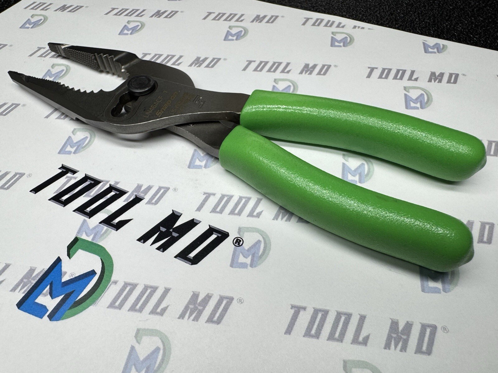 Snap-on Tools USA NEW GREEN 7″ Talon Grip Long Nose Slip Joint Pliers LN46ACF