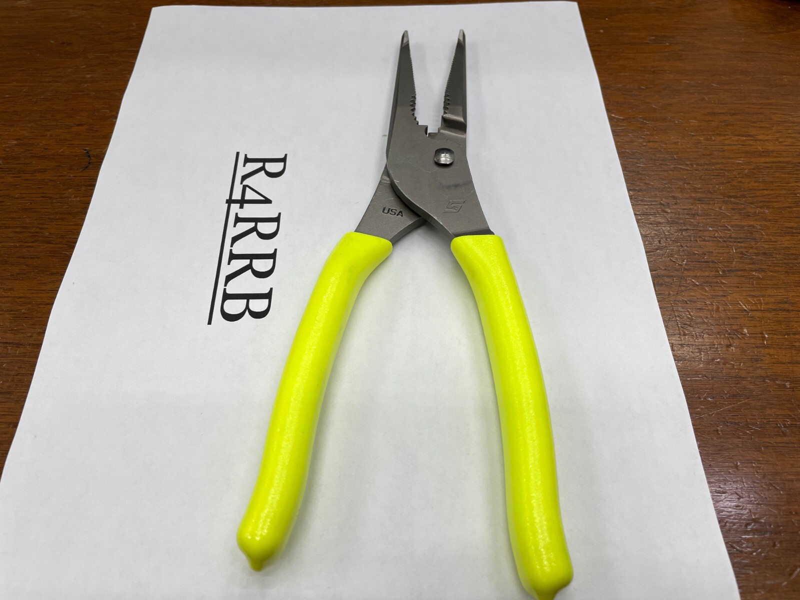 Snap-On Tools USA NEW HIVIZ 9″ Soft Grip Long Nose Slip Joint Pliers LN47ACFHV