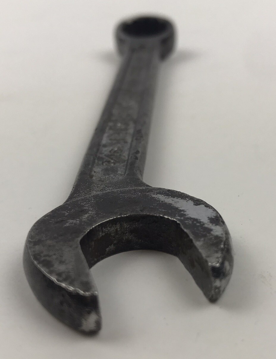Vintage Herbrand USA 1218 9/16” SAE 12 Point Combination Angled Open End Wrench