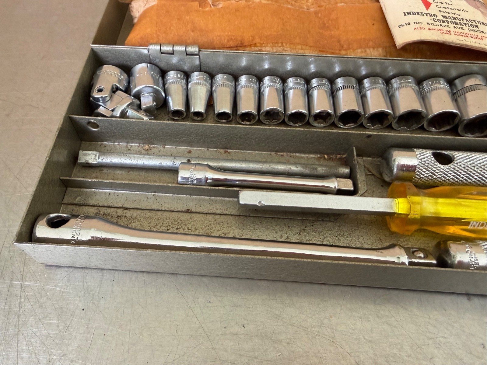 Vintage Indestro Tools USA Drive Socket Set G-20