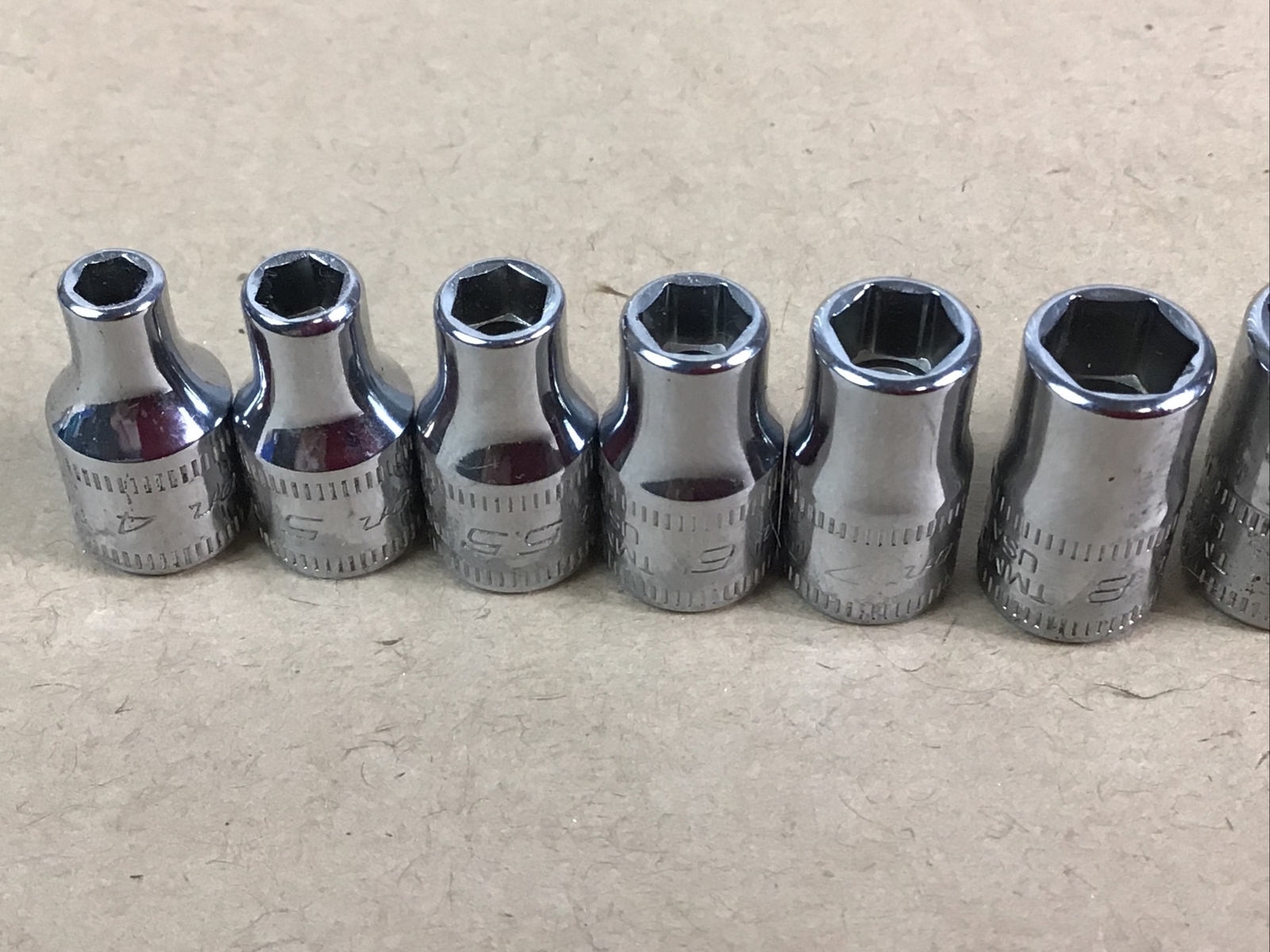 Snap on Tools 1/4 Drive Metric 6 Point Shallow Socket Set 4mm to 16mm 14 Pc TMM