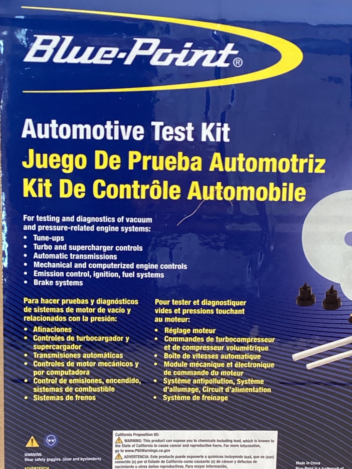 BLUE POINT By SNAP ON NEW Automotive Vacuum And Pressure Test Kit SEALED YA4000B