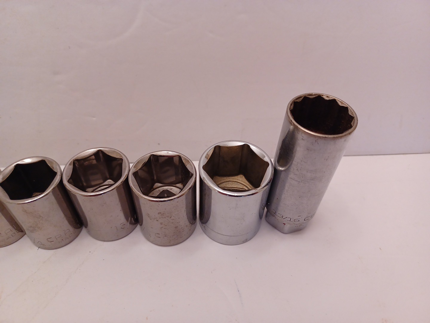 Craftsman Socket 15 Pcs 13-1/2″Drive Asst SAE Size/5-Metric 1/2″/2-3/8″FREE SHIP