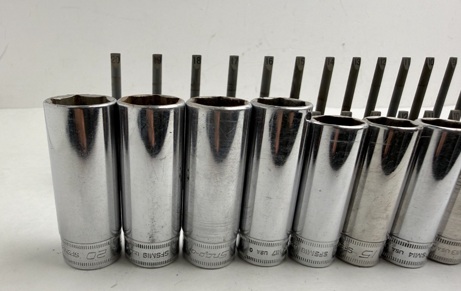 Snap-on 24pc 3/8″ 6-point METRIC 9mm-20mm Shallow & Deep Socket Set