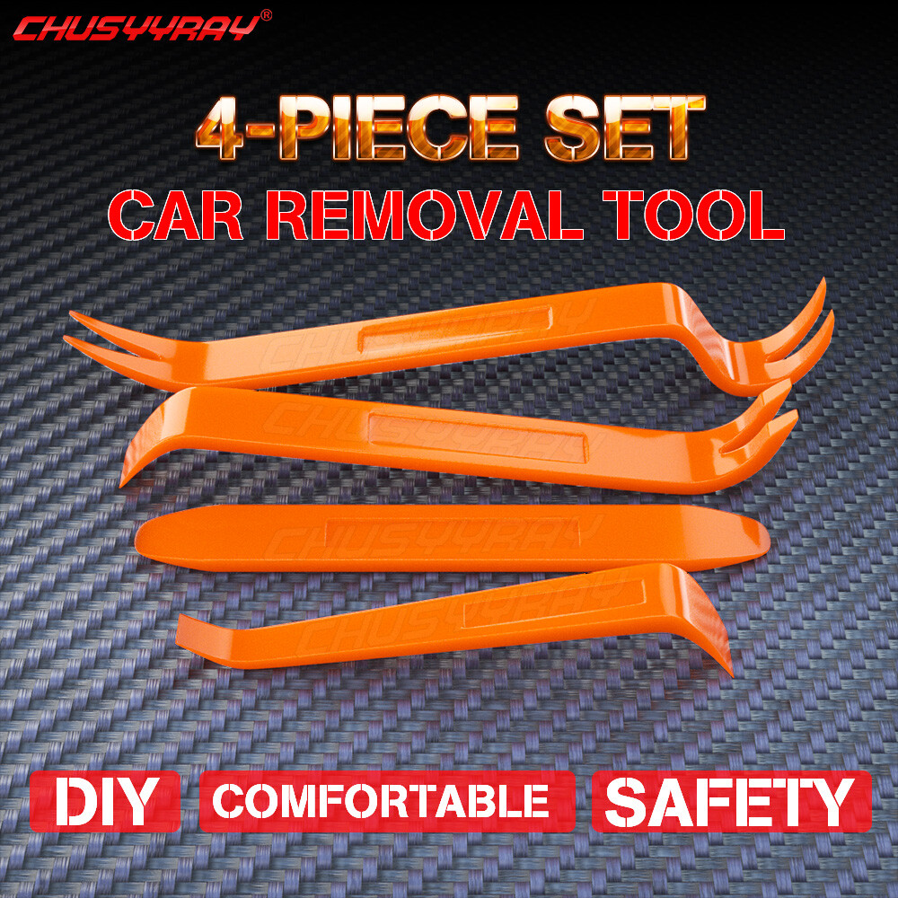 Car Trim Removal Tools 4Pcs Kit Plastic Pry Panel Door Dash Interior Clip Set