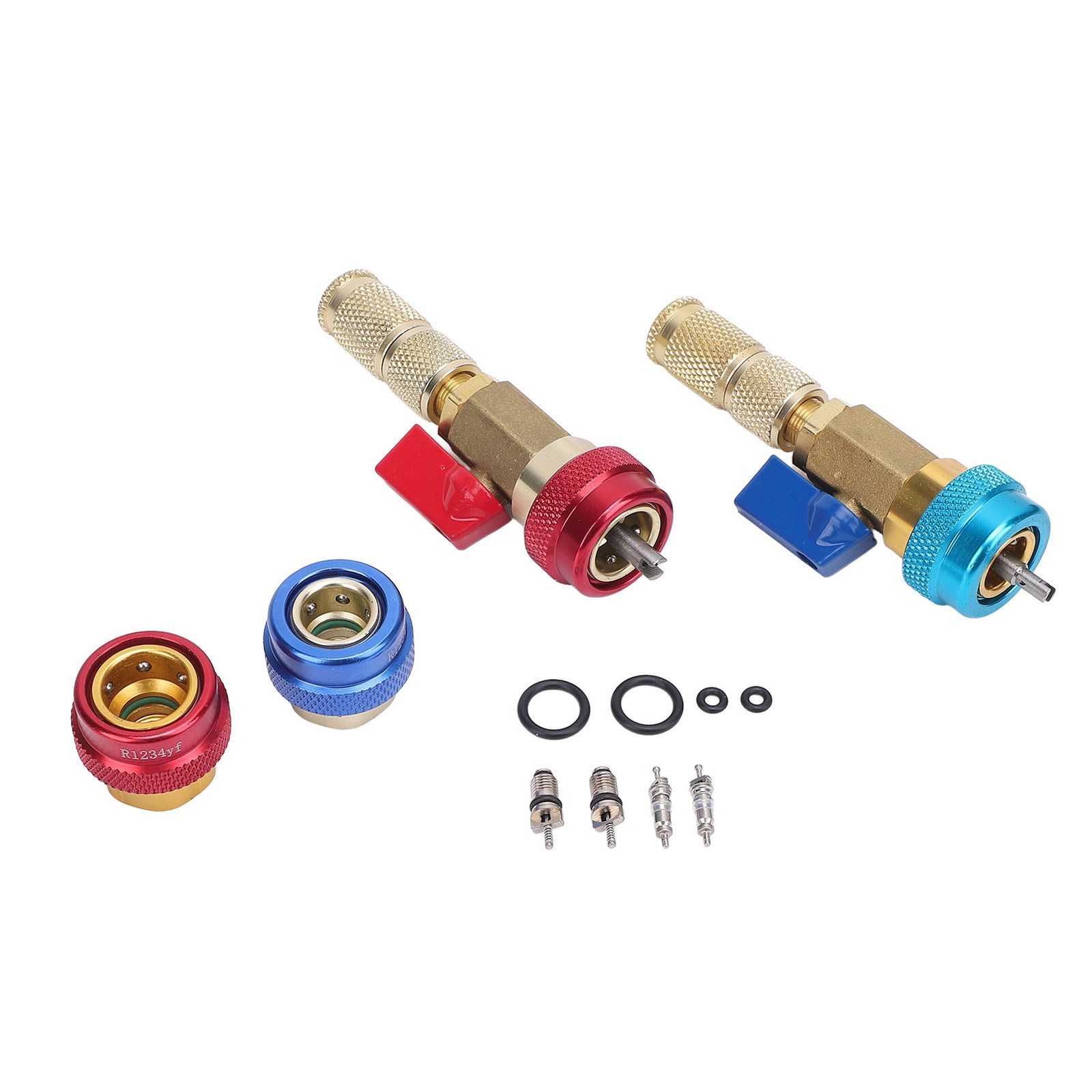 R134A Valve Core Quick Remover Installer Kit Stainless Steel Brass High Low FXMC