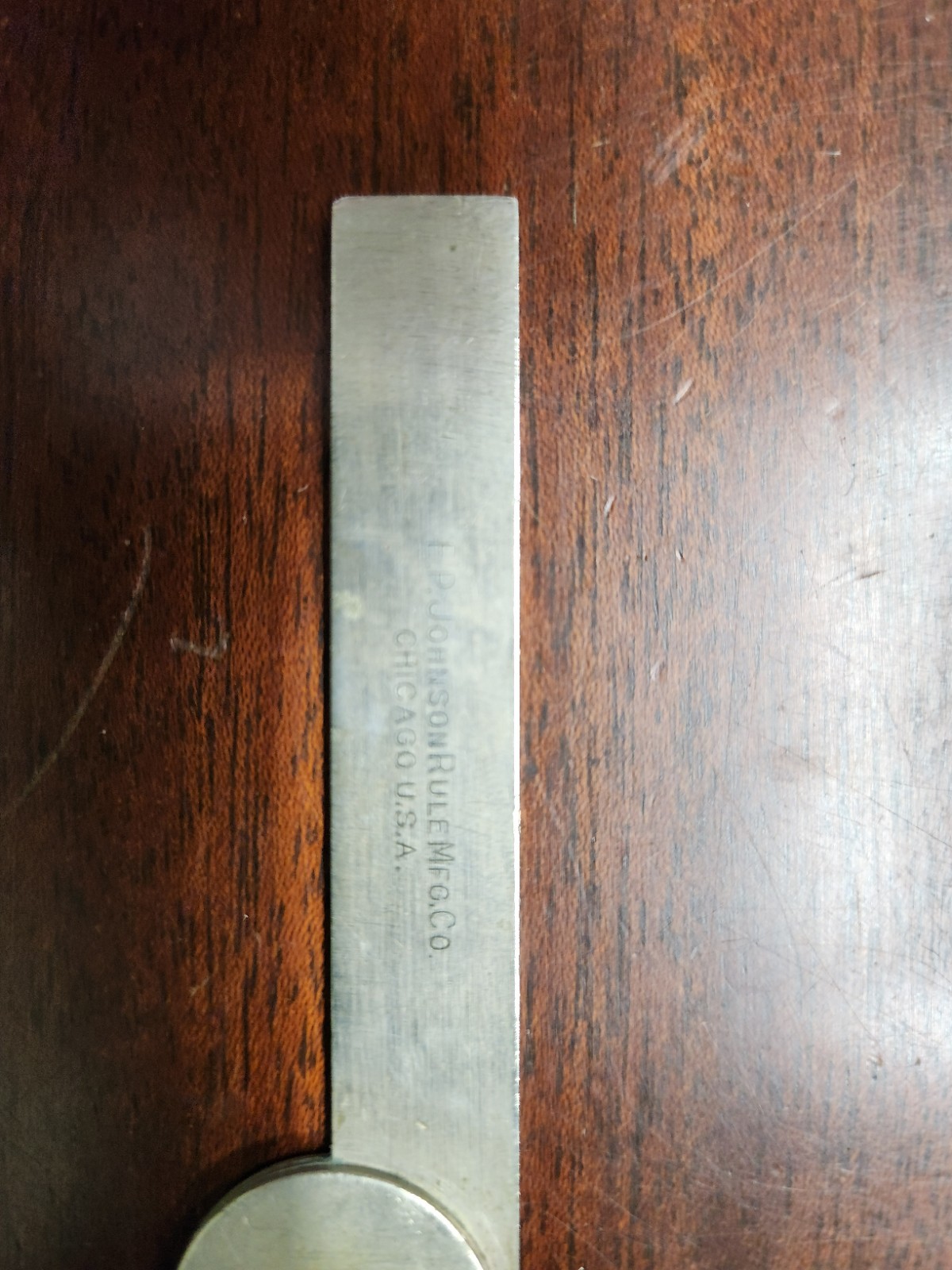 JOHNSON’S TOOLS LONG No. 44 GERMAN SILVER CALIPER PROTRACTOR RULER Jan 08, 1907