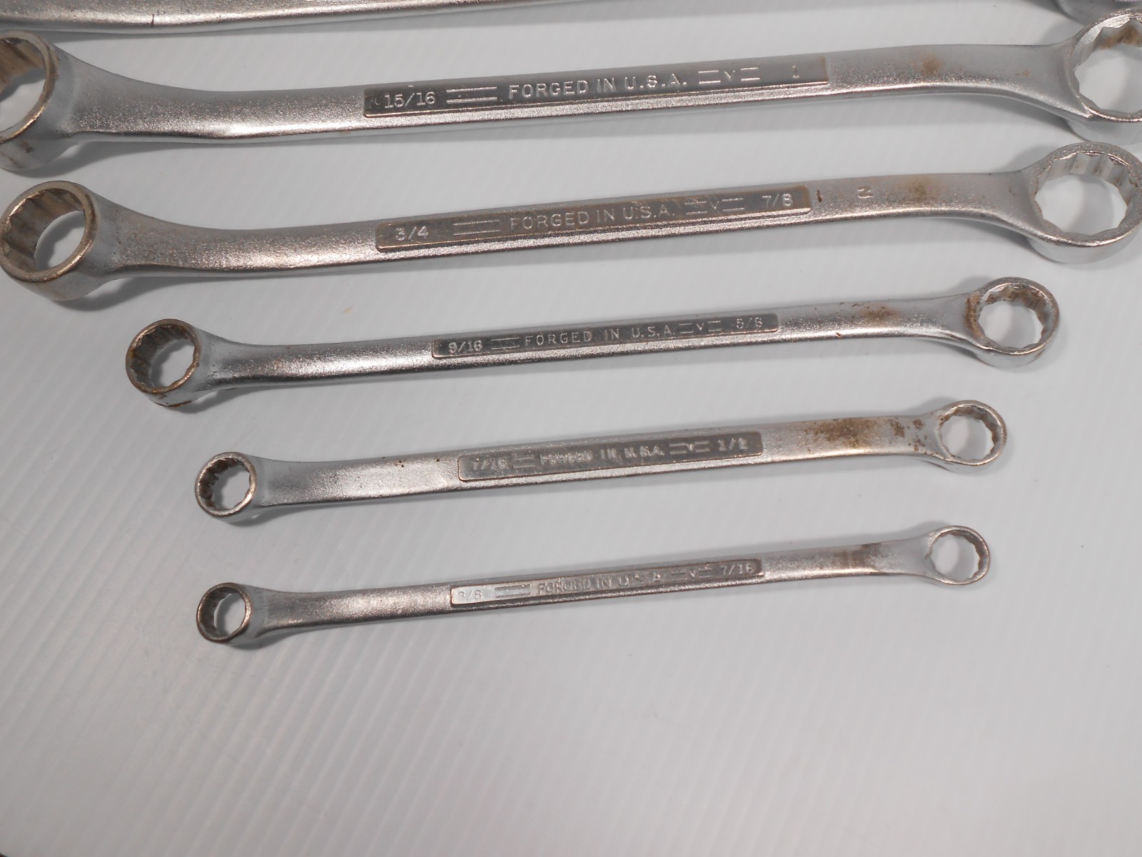 Vintage Craftsman SAE Double Box End Wrench Set 6pc. 3/8″-1 1/4″ -V-USA.