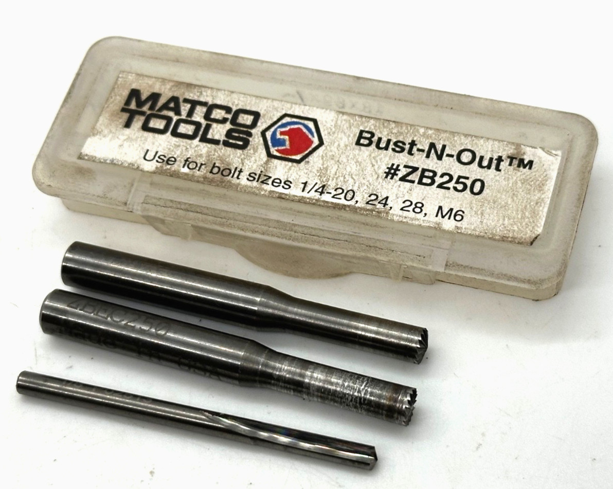 🇺🇸 Matco Tools 1/4″ M6 Drill Screw Extractor Set Kit Broken Bolt Bust-n-out