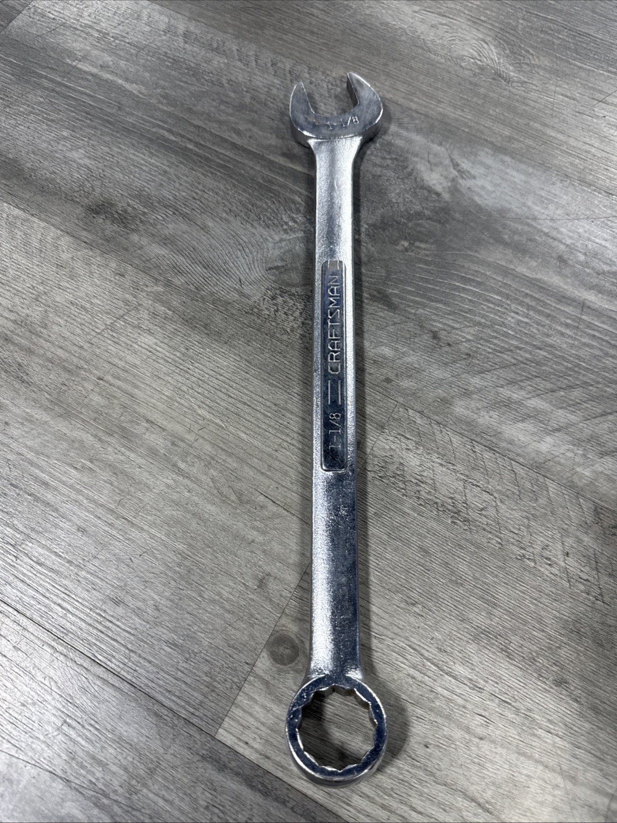 Craftsman V 44707 1-1/8 in SAE Combination Wrench 12 Pt Forged USA Vintage 15″