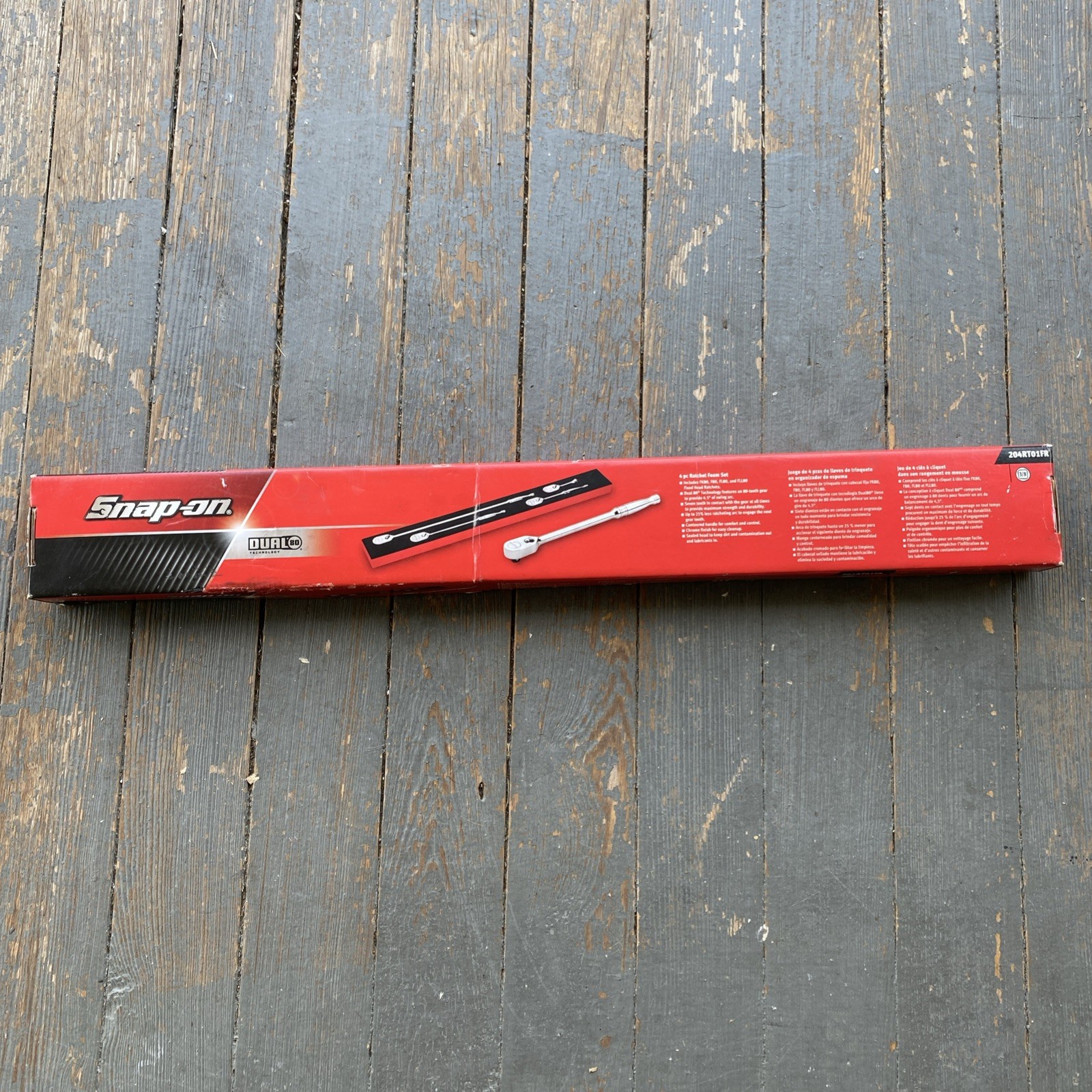 Snap On 4 pc 3/8″ Drive Dual 80 Soft Grip Flex-Head Ratchet Set 204RT04FR (RED)