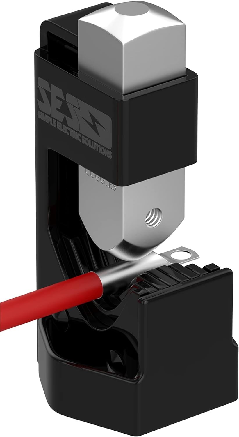 Hammer Battery Lug Crimping Tool for 8, 6, 4, 2, 1/0, 2/0, 3/0, Black, Grey