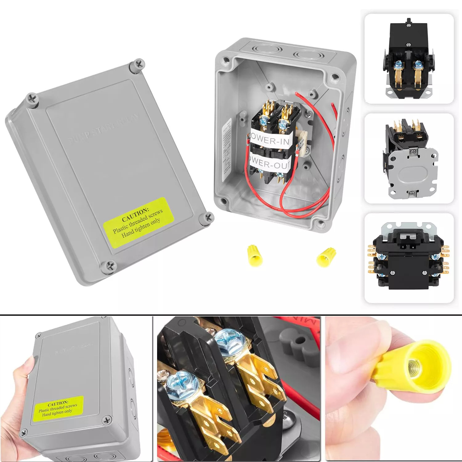 1522 Pump Start Relay with Enclosure 3 HP / 110V / 220V 24V Coil for Irrigation