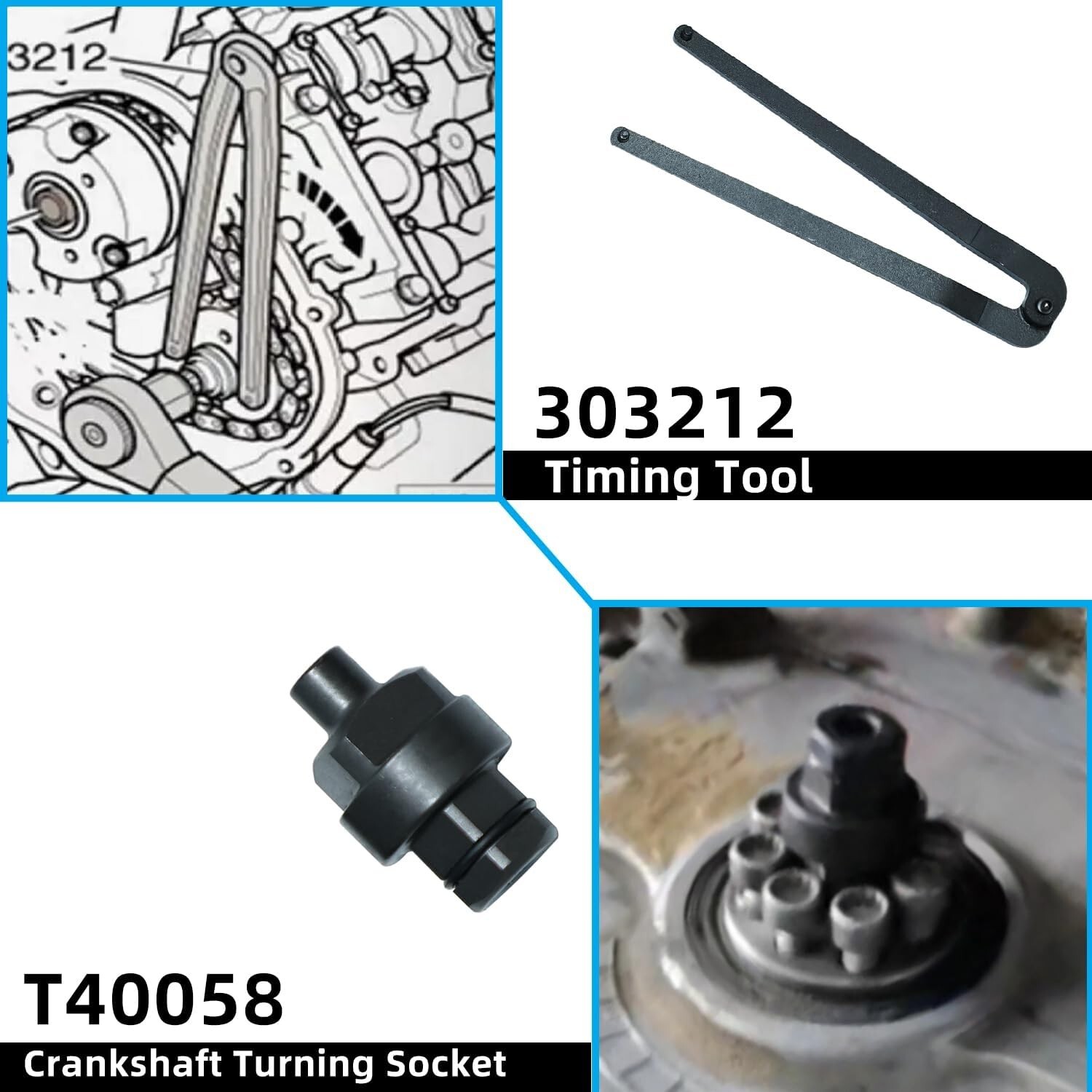 Timing Tool Kit Replacement for Audi VW 2.0 2.4 2.8 3.0T 3.2 4.2 5.2 Engine A4 A
