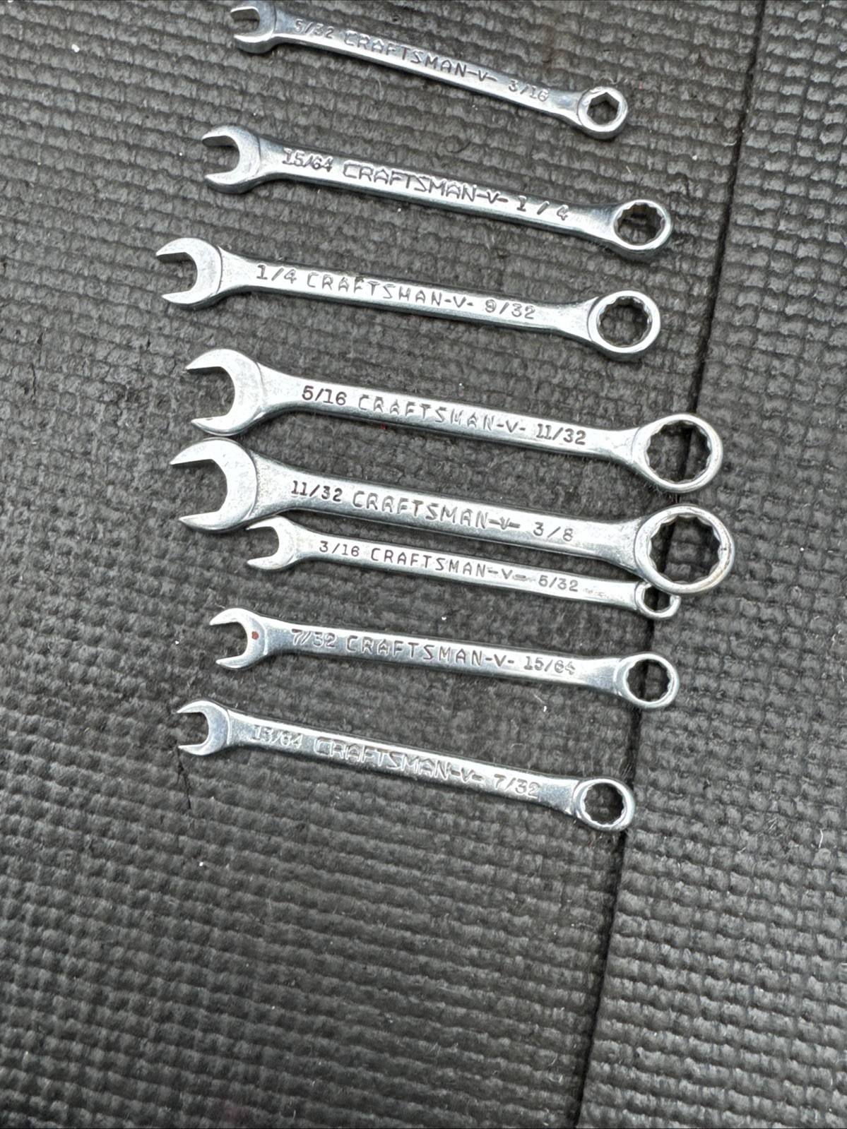Sears Craftsman USA 12pc Wrench Lot Ignition & Combination 13/14/15mm 5/16 V Set