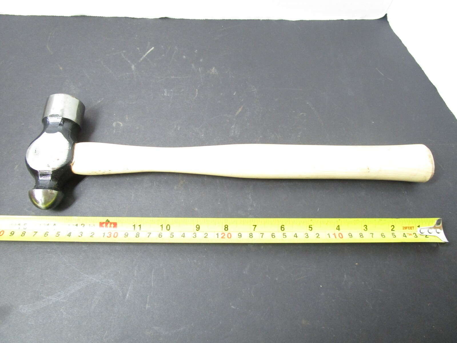 Ball Peen Hammer 1lb 15oz Machinist Wood Handle Autobody Metalworking Tool