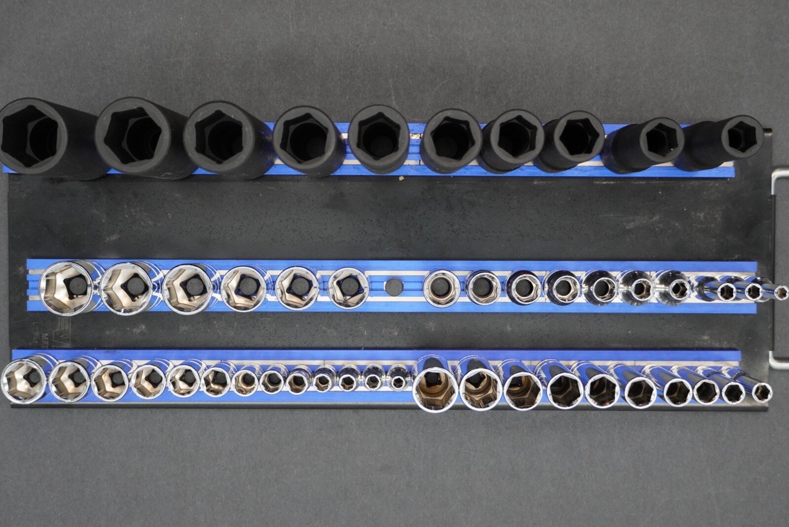 Matco Tools ADV Silver Eagle Socket Set Metric Deep Shallow Chrome Impact Rail